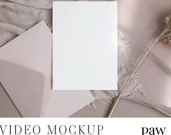 Mockup Video,5x7 Card Mockup,Wedding Mockup,Video Mockup,Invitation Mockup,Card With Envelope,Presentation Mockup,Card Mockup,Greeting Card