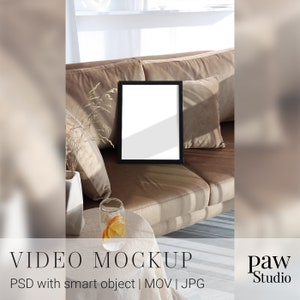 Social Media Video Mockup, Vertical Video Mockup, 3x4 Frame Mockup MOV with Alpha Channel Mockup, Video PSD Mockup, Reels, YouTube Shorts ao