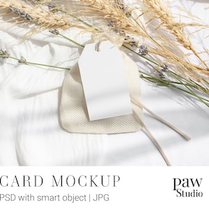 Cadeaukaartje mockup, 2 x 3,5 tag mockup, label mockup, bedankkaartje mockup, bruiloft label mockup, jubileumkaart, sticker mockup tag mockup HRV