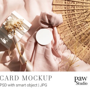 Mockup cadeaukaartje, Photoshop-mockup, visitekaartjes, mockup trouwlabels, mockup trouwlabel, lege witte kaart, stickerlabel mockup rc