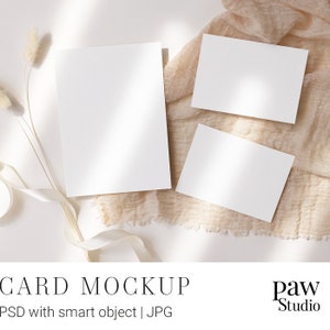 Kaartmodel, fotografiemodel, mockup met slim object, mockup bruiloft, mockup uitnodiging, mockup wenskaart, mockup wenskaart, mockup briefpapier, PSD-mockup