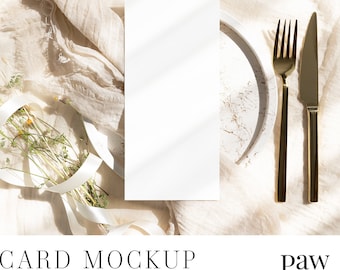 Card Mockup, Mockup Template, PSD Mockup, Minimal Wedding, Styled Card Mockup, White Card Mockup, Wedding Mockup, Invitation Mockup