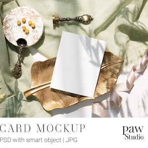 Kartenmockup, 4.25x5.5 Kartenmockup, Hochzeitskarte Mockup, Grußkarte Mockup, Blankokarte Mockup, Olive Mockup