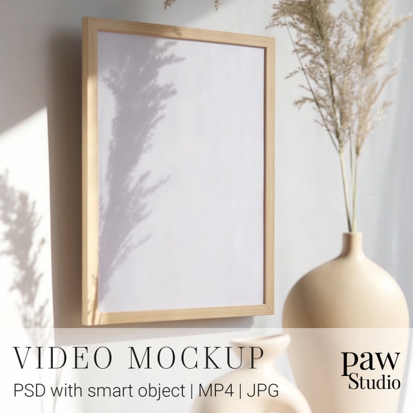 Social Media Video Mockup, Video Mockup, Video Frame Mockup, Video PSD Mockup, Photo Frame Mockup, Portrait Frame psd,  Frame Mockup, Reels