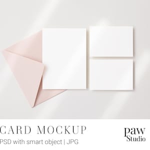 Card Mockup, Greeting Card, Mockup, Wedding Card, Invite Mockup, Thank You Card, Personalized Cards, Stationery Mockup, Card With Envelope