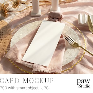 Mockup de cartão, Mockup de cartão branco, Mockup de menu, Modelo de mockup, Cartão de casamento, Mockup de convite, Cartão de felicitações, Casamento minimalista, Mockup de cartão estilizado