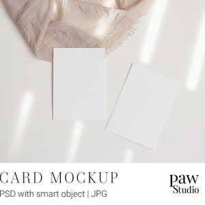 Kaartmodel, PSD-model, Smart Object-model, 5 x 7-kaartmodel, blanco model, digitaal model, digitaal model, mockup, minimalistisch model, wenskaart, bruiloftsmodel