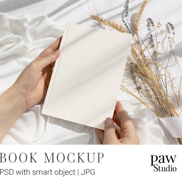 Notebook Mockup, Book Mockup, Journal Mockup, Book Cover Mockup, Diary Mockup, Cover Mockup, Journal Mockup, PSD Smart Object, HRV