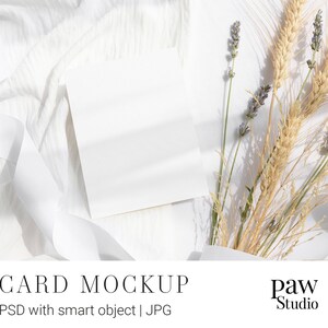 Card Mockup, 5x7 Card Mockup, Wedding Card Mockup, Greeting Card Mockup, Blank Card Mockup, Invitation Card Mockup, PSD Mockup HRV