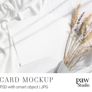 Card Mockup, 5x7 Card Mockup, Set 2 Cards Mockup, Wedding Card Mockup, Greeting Card Mockup, Blank Card Mockup, Invite Card Mockup HRV 2c5