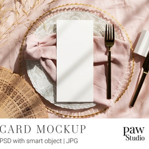 Menu Mockup, Modelo de Mockup, Cartão de Casamento, Mockup de Convite, Cartão de Saudação, Casamento Minimalista, Mockup de Cartão Estilizado, Mockup de Cartão Branco, Mockup PSD