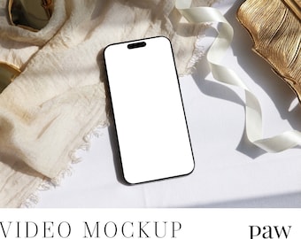 Mockup di dispositivo video, Mockup di telefono, Mockup di schermo di iPhone, Mockup di scheda digitale, Mockup di video di social media, Mockup animato di smartphone VGC