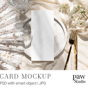 Card Mockup, Mockup Template, White Card Mockup, Minimal Wedding, Styled Card Mockup, Wedding Mockup, Invitation Mockup, Menu Mockup,