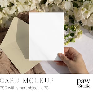 Mockup di biglietti, Mockup di biglietti 5x7, Mockup personalizzabile, Mockup di biglietti di nozze, Mockup di biglietti di auguri, Mockup di buste, Colore personalizzabile, BGF 8e
