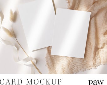 Card Mockup, Styled Card Mockup, White Card Mockup, Invitation Mockup, Greeting Card Mockup, Wedding Mockup, Smart Object Mockup, PSD Mockup