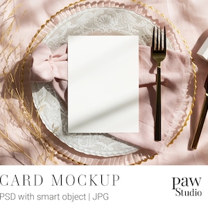 Kartenmodell, Blankokarte Mockup, 5x7 Kartenmodell, Hochzeitsmockup, PSD Mockup, Minimalistisches Mockup, Tischkartenmodell, gestaltetes Kartenmodell 57