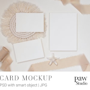 Kaartmodel, 5 x 7 kaartmodel, 5 x 3,5 kaartmodel, wenskaartmodel, briefpapiermodel, bruiloftsmodel, wenskaart, slim objectmodel, mockup