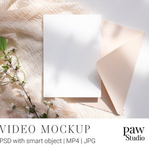 Videokaartmodel, uitnodigingsmodel, bruiloftsmodel, videomodel, 5 x 7 kaartmodel, Photoshop-model, presentatiemodel, kaart met envelop, kaart met envelop