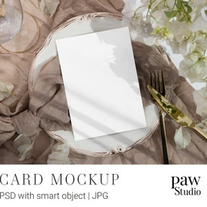 Karten Mockup, Menü Mockup, 5x7 Karte Mockup, Menü Karte Mockup, Blanko Karte Mockup, Briefpapier Mockup, PSD Smart Objekt, 5x7 Menü Mockup BGF 57 m