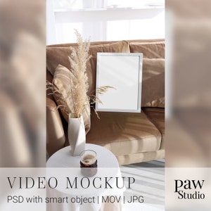 Social Media Video Mockup, Vertical Video Mockup, 3x4 Frame Mockup MOV with Alpha Channel Mockup, Video PSD Mockup, Reels, YouTube Shorts ao