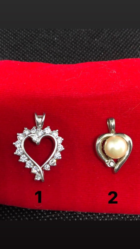 Heart Shaped Small Vintage Pendants