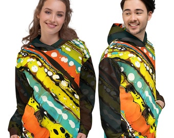 Marbled Hoodie, Marbleized Sweatshirt, Marbling Shirt, Swirl Hoodie, BeMarblous Design