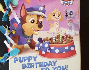 Paw Patrol Puppy Birthday. Journal to fill with memories from a Paw Patrol party.