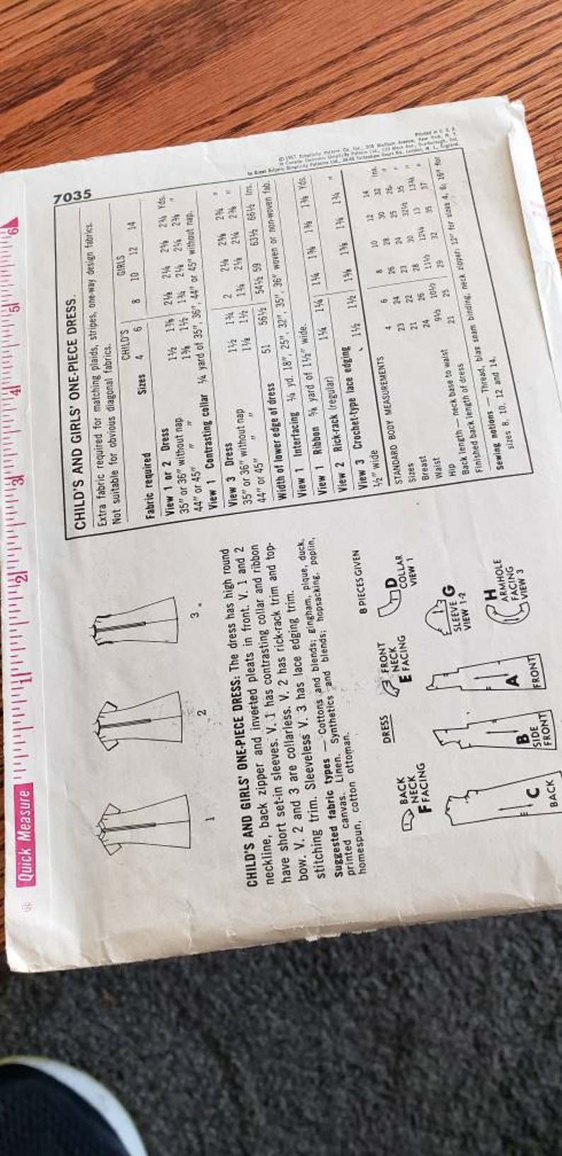 Simplicity girls dress pattern