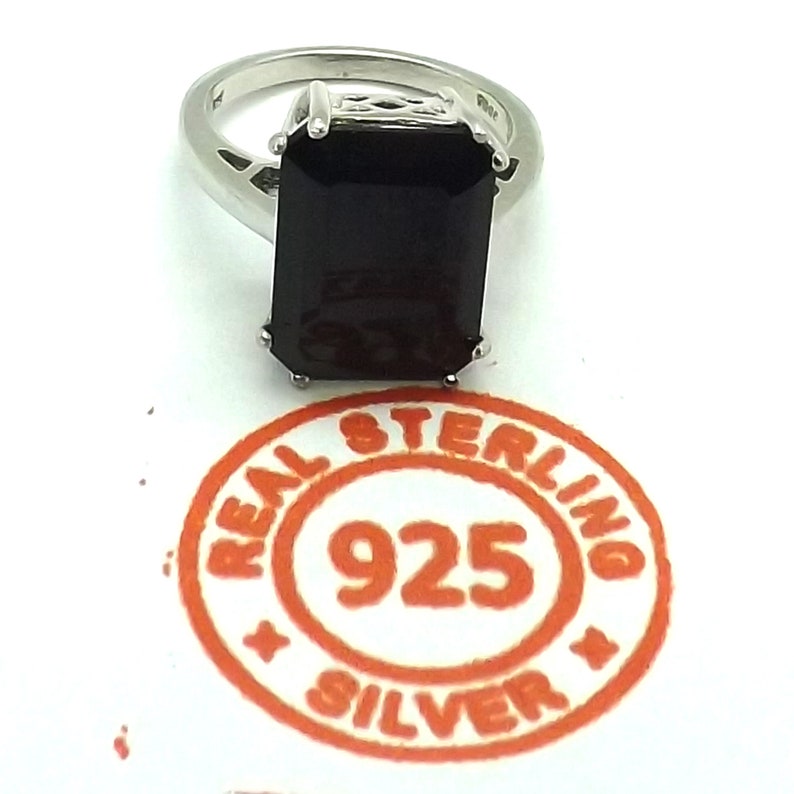 Natural Black Onyx Ring Black Onyx Sterling Silver Jewelry Etsy