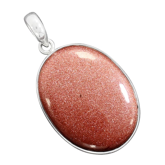 Attractive 925 Sterling Silver Sun Stone Pendant sun Stone Silver