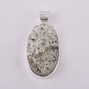 Wonderful DRUZY Rough Gemstone Pendant, 925 Sterling Solid Silver Pendant, Antique Pendant, Handmade Rough stone Pendant, gift for her....