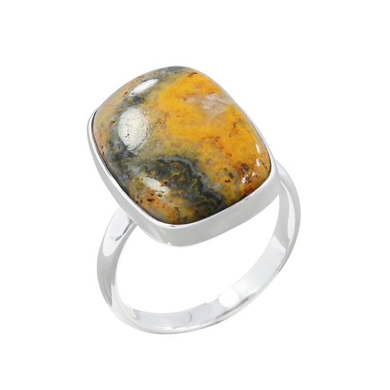 Bumble Bee Jasper Ring Sterling Silver Jasper Jewelry - Etsy