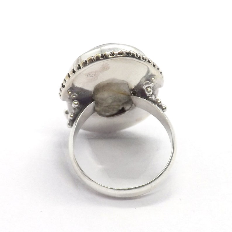 Sterling Silver Rutile Jewelry Golden Rutile Ring Handmade Ring Solid Silver ring Christmas Gift Jewelry