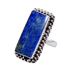 Handmade 925 Sterling Silver Lapis Lazuli Ring !! Unique Gemstone Jewelry For Women !! Men Gift Ring !! Boho Ring !! Anniversary Gift Idea