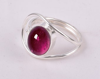 Pink Tourmaline Ring • 925 Sterling Silver Ring • Handmade Jewelry • Gemstone Ring • Statement Ring • Bridesmaid Gift Ring •Unique Gift Ring