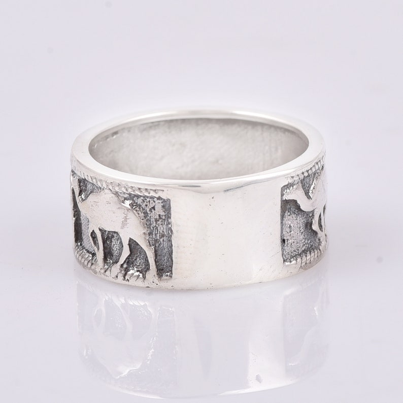 Handmade Sterling Silver Camel Ring - Wide Band Unisex Thumb Ring - Etsy