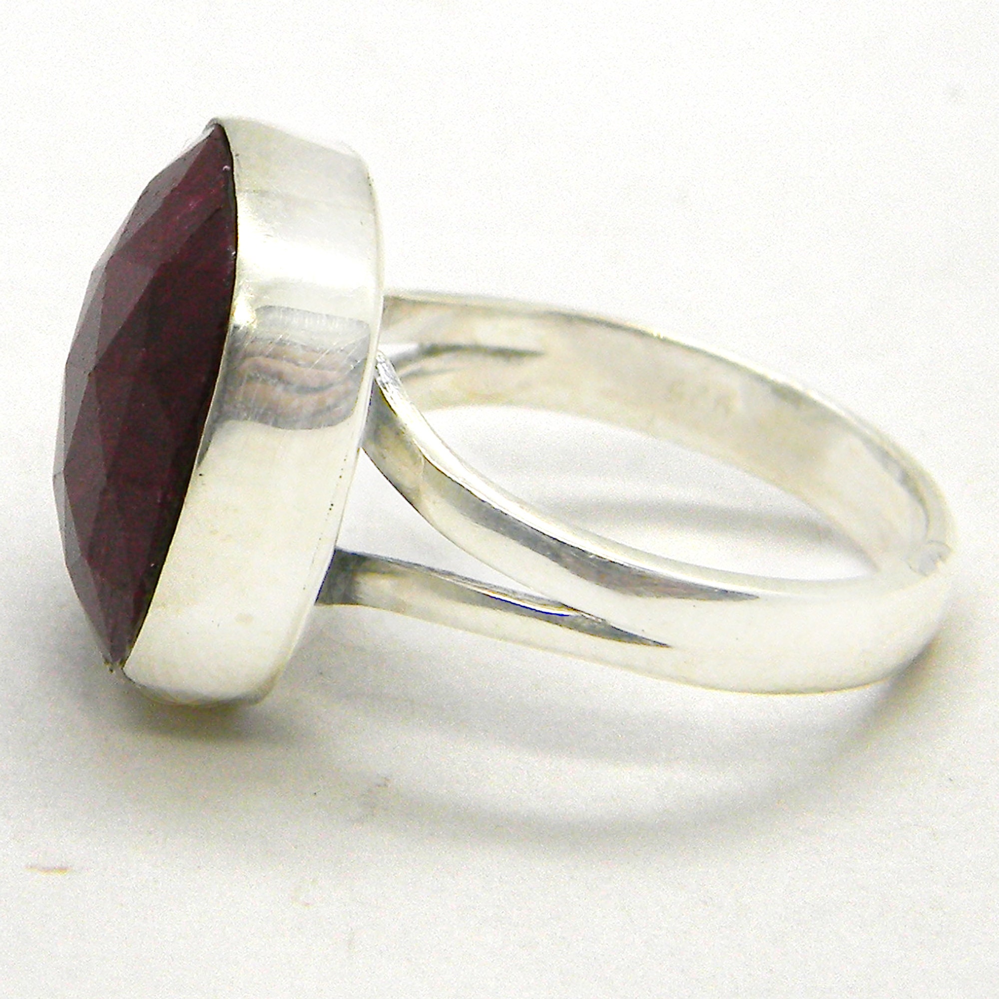 Red Beryl Rose Cut Sterling Silver Ring, Cushion Gemstone Jewelry - Etsy