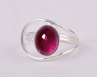 Pink Tourmaline Ring • 925 Sterling Silver Ring • Handmade Jewelry • Gemstone Ring • Statement Ring • Bridesmaid Gift Ring •Unique Gift Ring