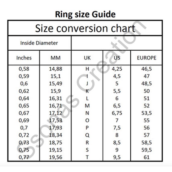 Inches Ring Size Chart Centimeters To Measure Ring Ring Size Us In Cm Size  Guide Us Size Ring In Cm Cm