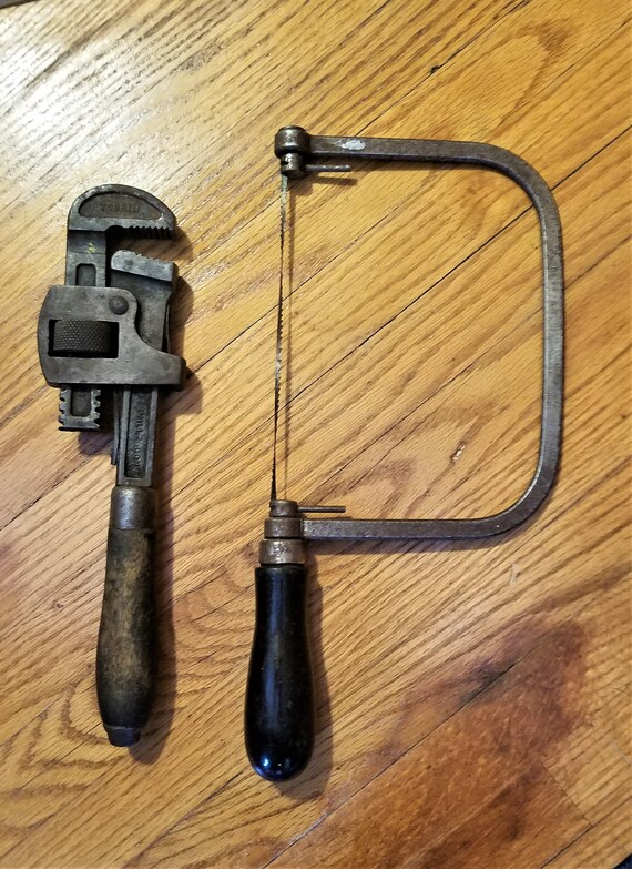 Craft Supplies & Tools Home Improvement a Tobrin Wrench and a saw made