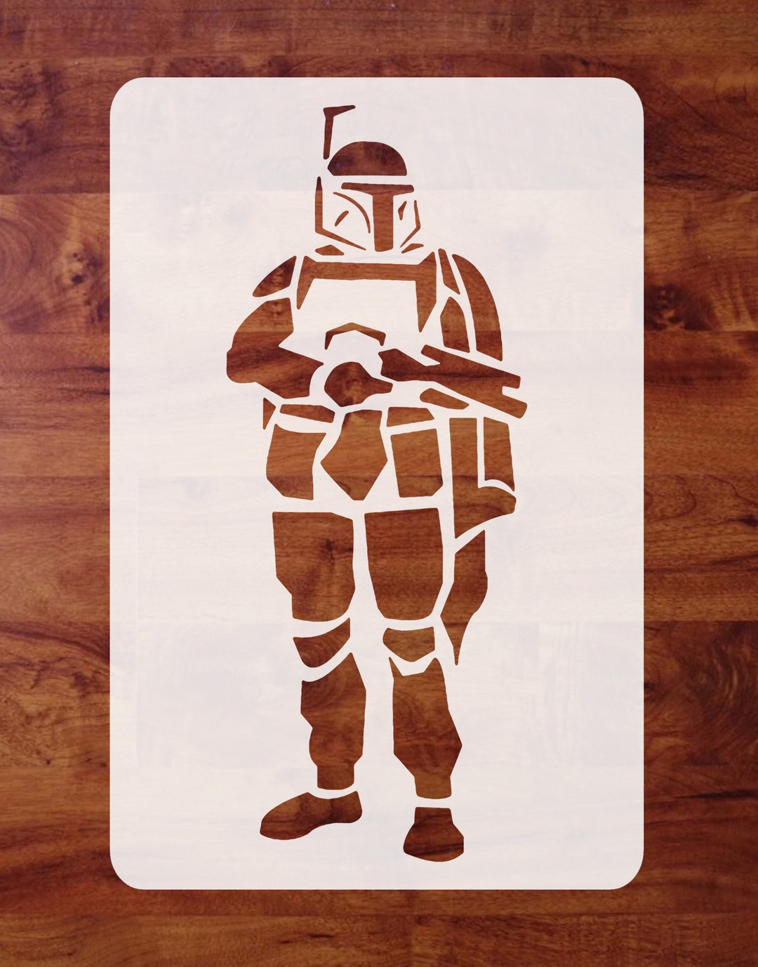 Mylar Star Wars Stencil Boba Fett Action Mando for