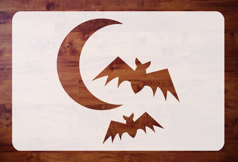 Mylar Halloween STENCIL Bats Crescent Moon For Pumpkin Etsy mylar-halloween-stencil-bats-crescent-moon-for-pumpkin-etsy