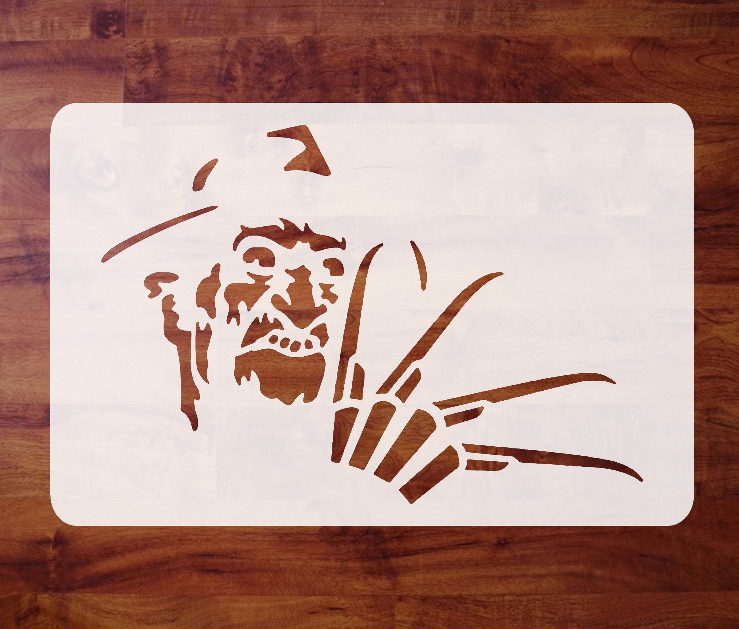 Mylar Halloween STENCIL Freddy Krueger for Pumpkin Carving - Etsy