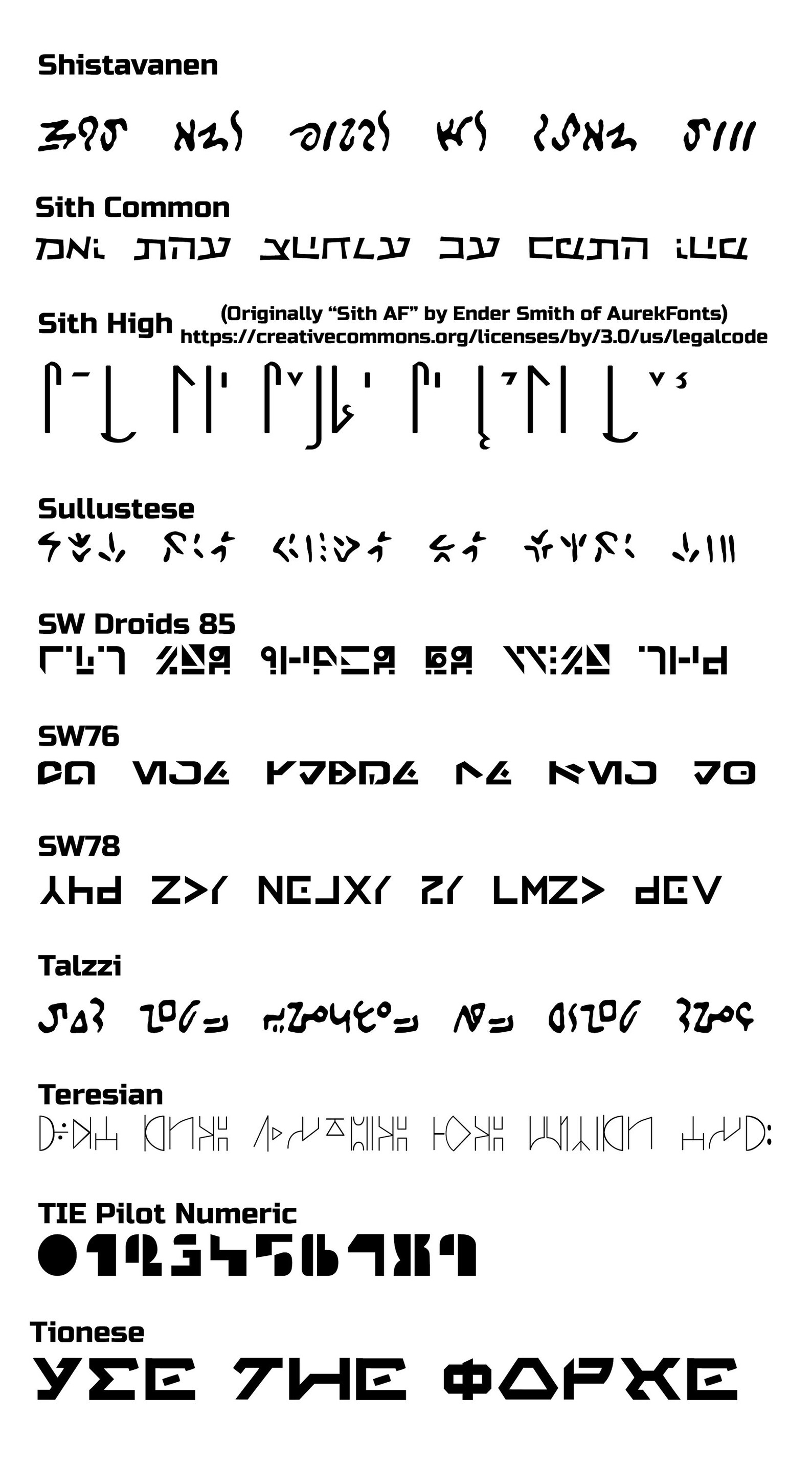 Star Wars Alien Language Font Bundle Alphabet Educational Etsy Canada