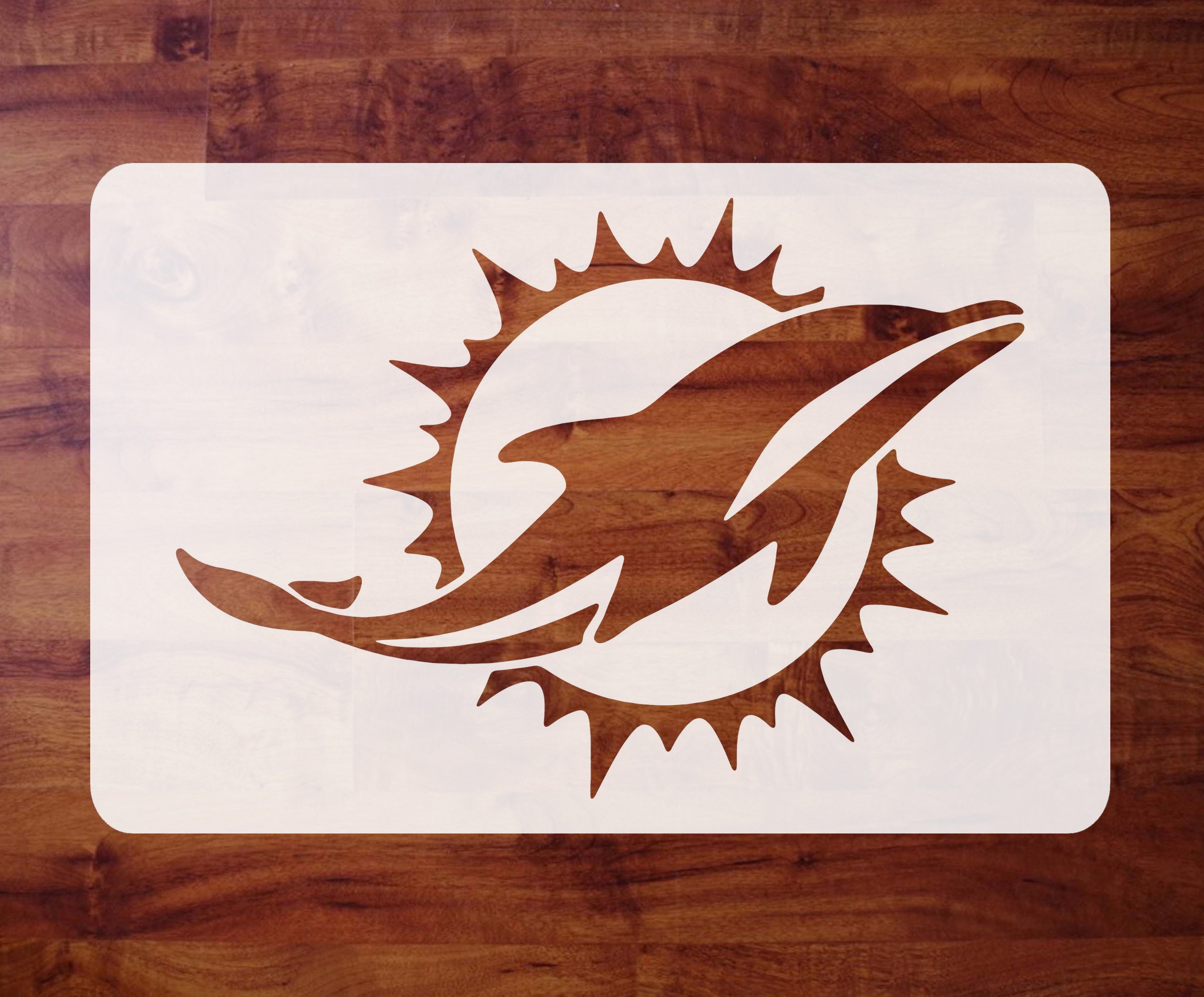 Mylar Stencil Miami Dolphins Logo Airbrush Paint Pumpkin Etsy