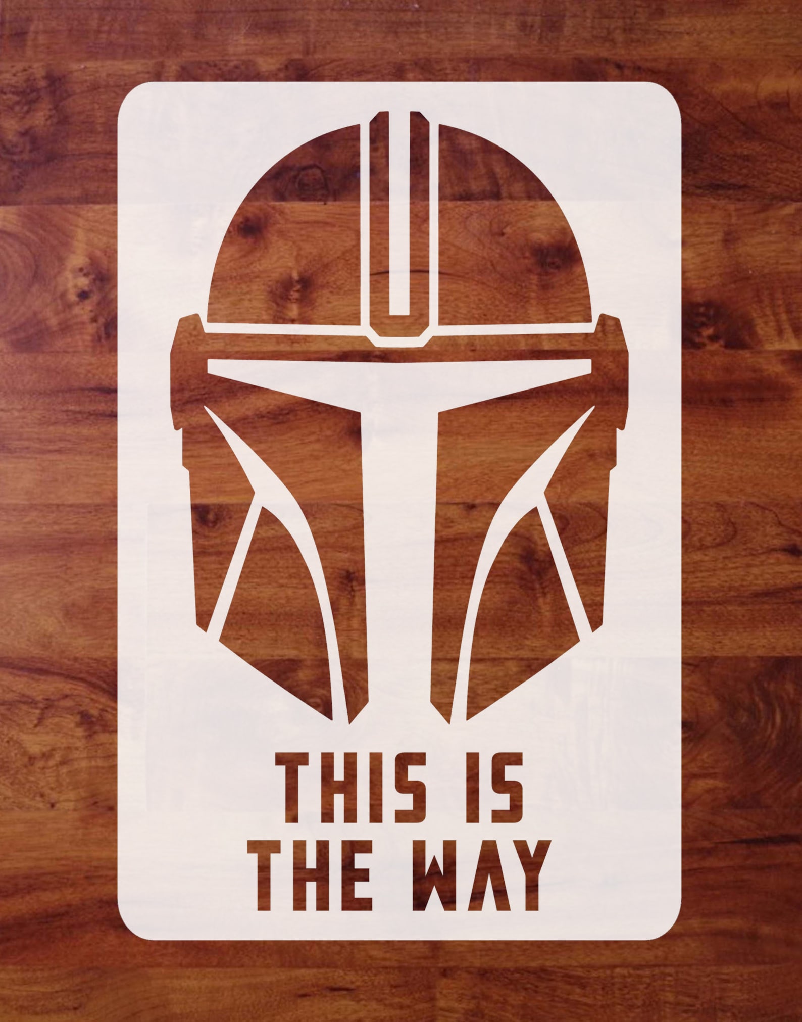 Mylar Star Wars Stencil Mandalorian Helmet Mando Helmet Etsy