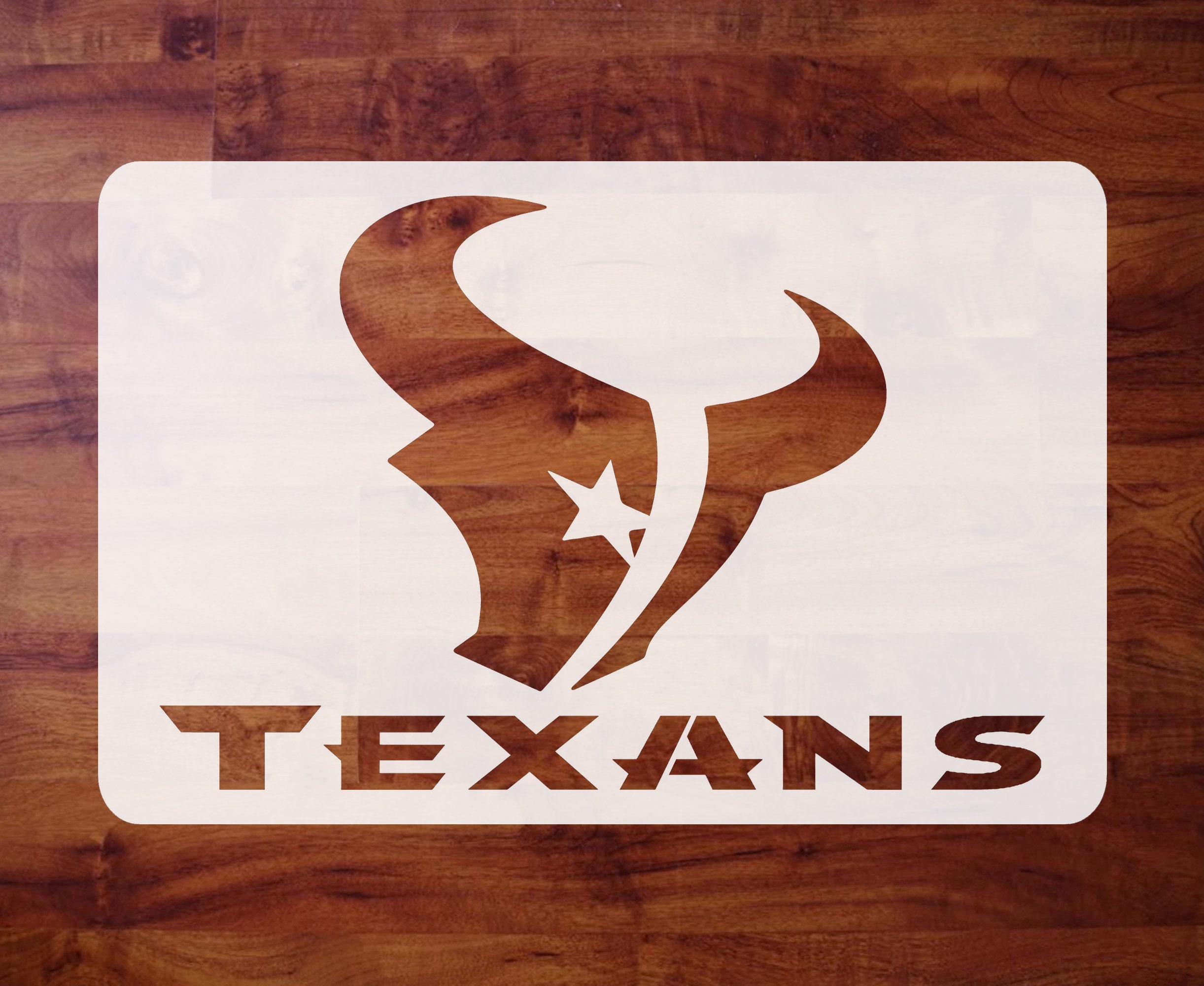 Mylar Stencil Houston Texans Logo Aerógrafo Pintura Etsy