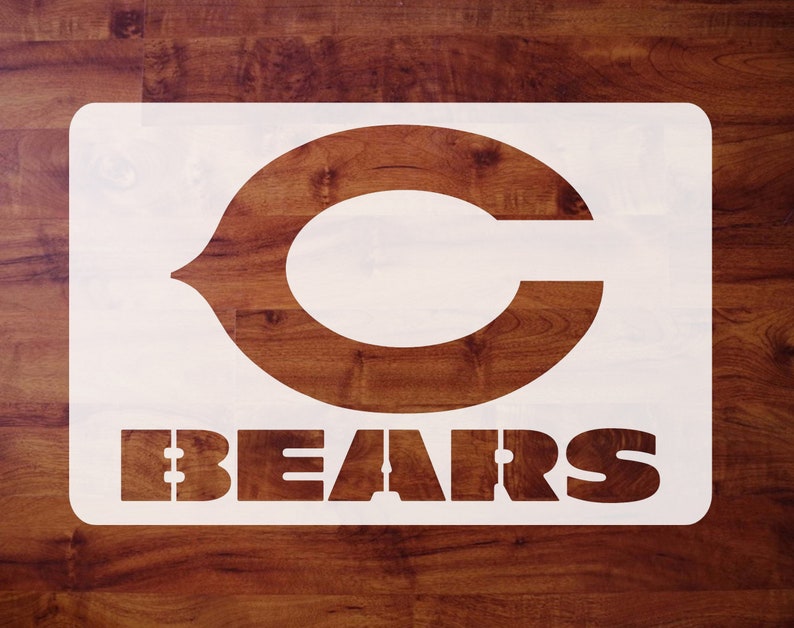 Mylar Stencil Chicago Bears Logo Airbrush Paint Pumpkin Etsy