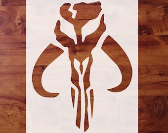 Mythosaur Skull Stencil, Star Wars, Mando, Skull Sigil, Airbrushing, Pumpkins, Painting, Pick 1 of 6 Sizes, FREE SHIPPING