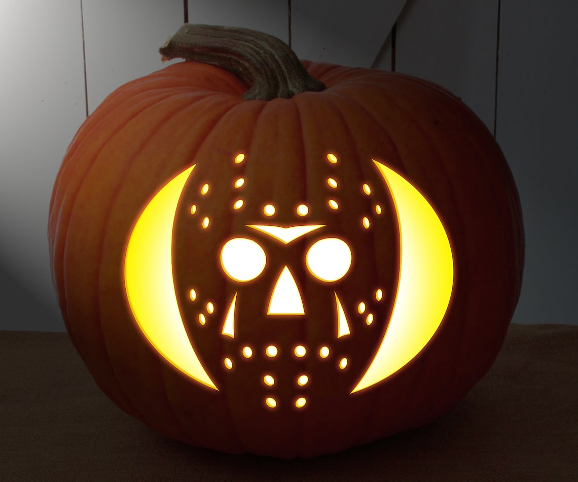 Printable Jason Voorhees Pumpkin Stencil - Printable World Holiday